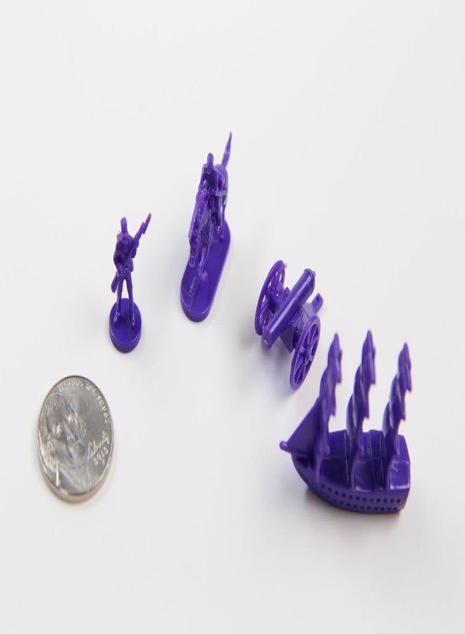 Morrison Games Napoleonic & Civil War Military Miniatures (Purple): Plastic Toy Soldiers Set: Infantry, Cavalry, Artillery, Ships - Image 5